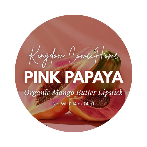 Organic Mango Butter Lipstick - Pink Papaya