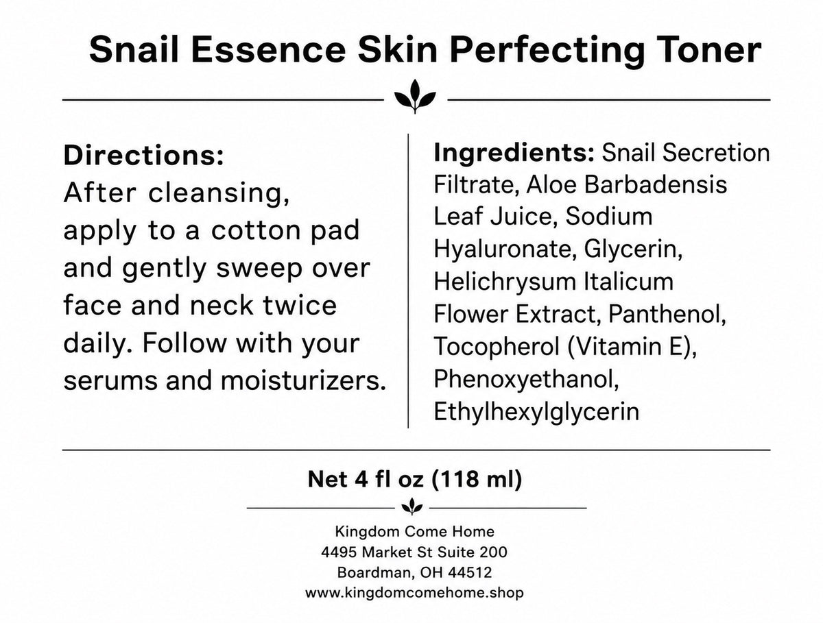 Snail Essence Skin Perfecting Toner