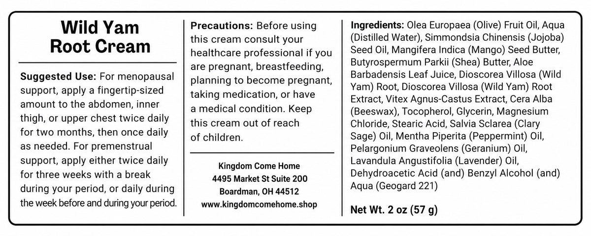 Wild Yam Root Cream