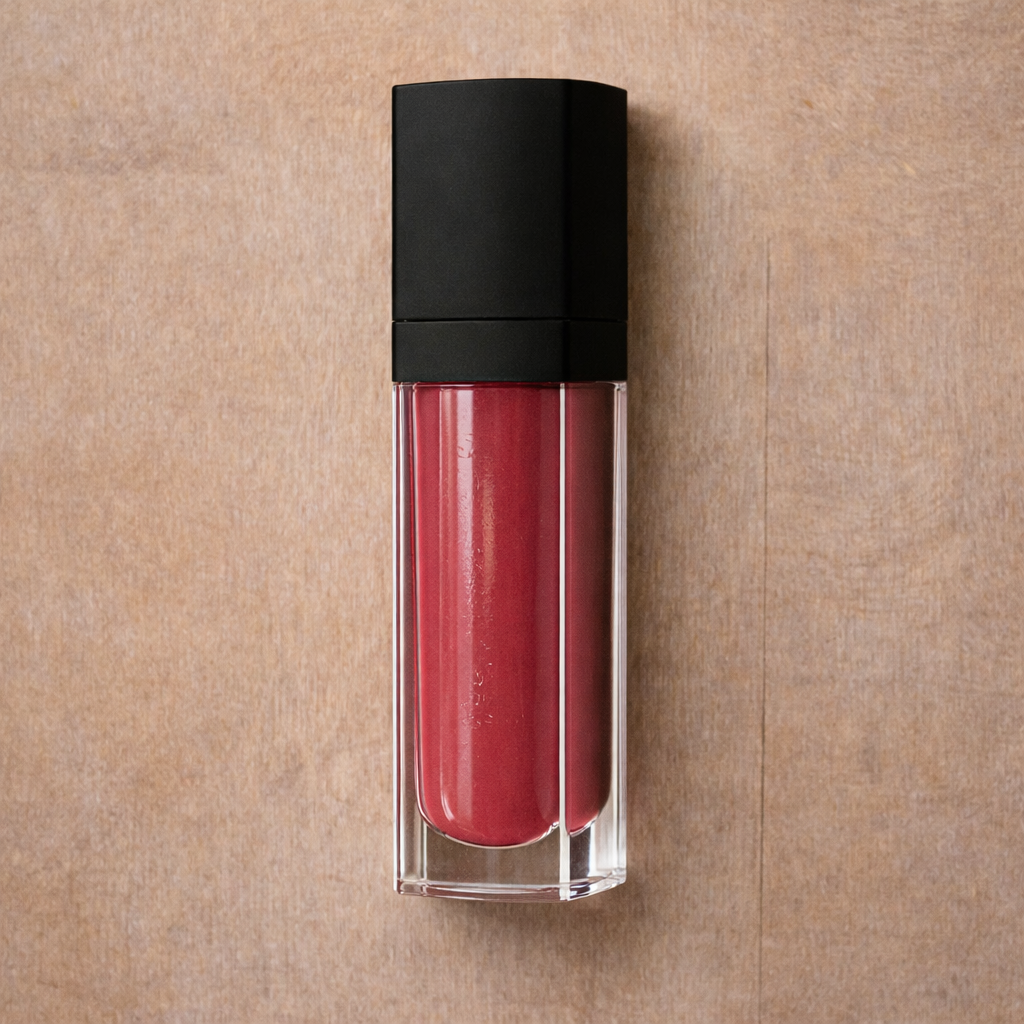 Vanilla Bean Lip Glaze - Pink Poppy