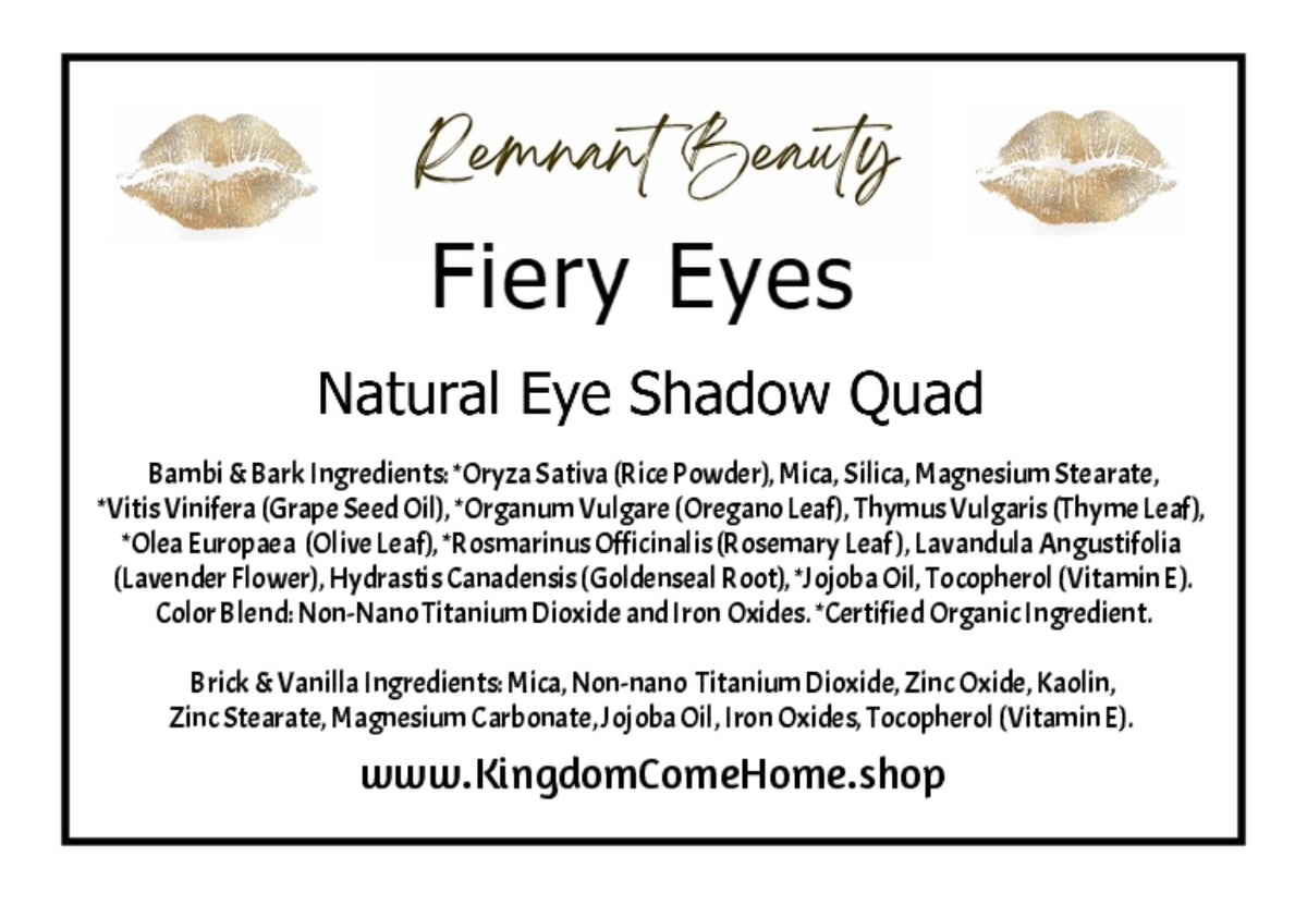 Fiery Eyes Organic + Mineral Eyeshadow Quad