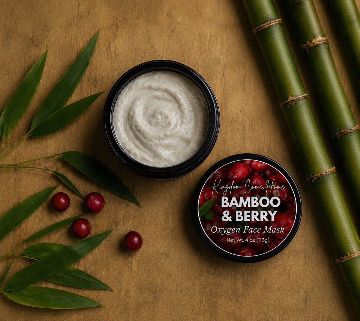 Bamboo + Berry Oxygen Face Mask