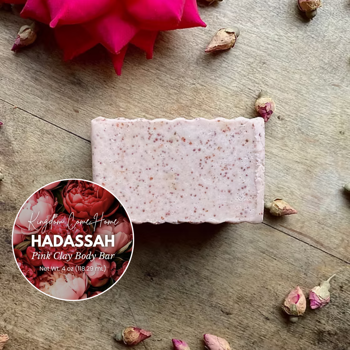 Hadassah Pink Clay Body Bar