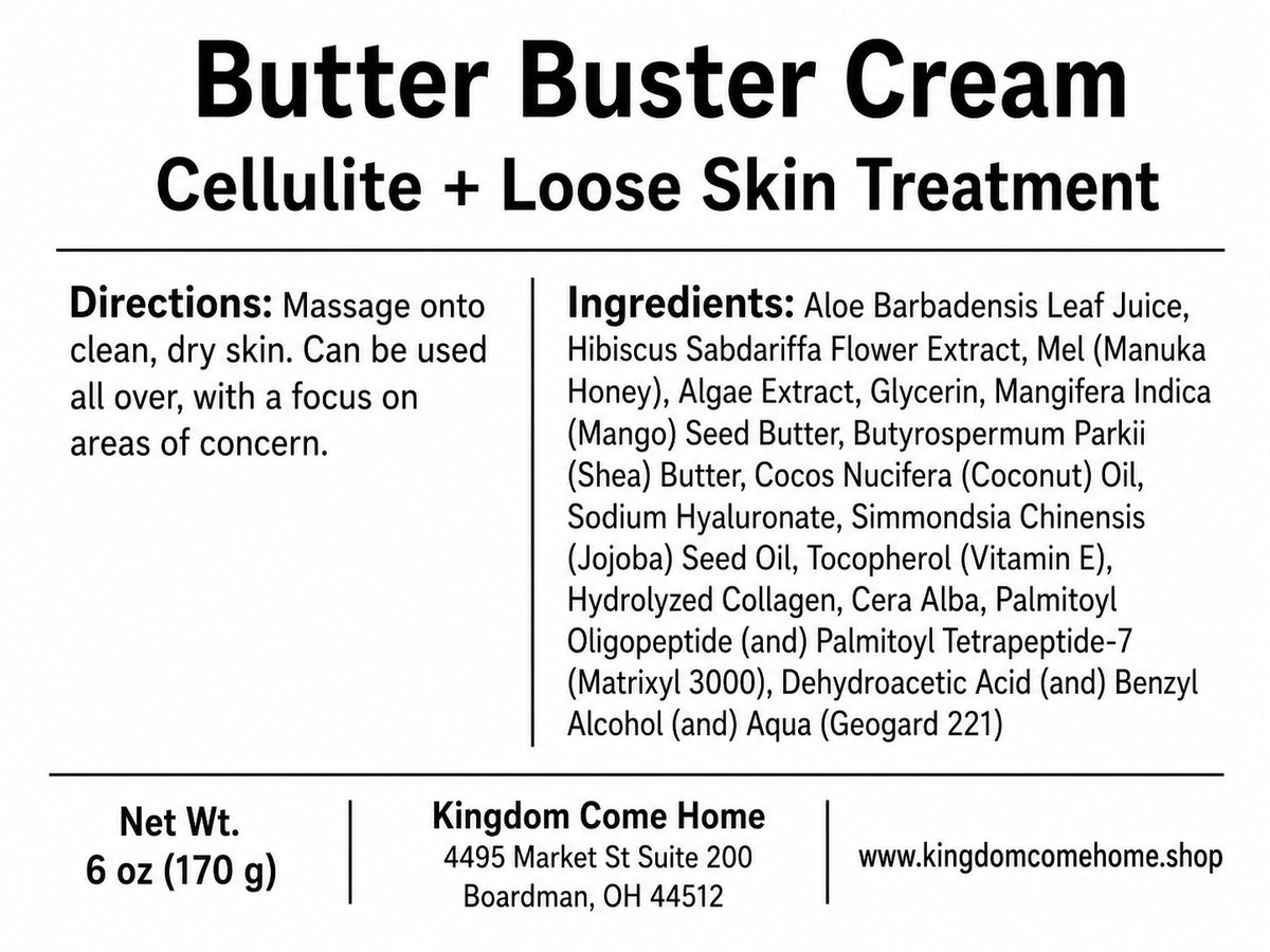 Butter Buster Cream - Cellulite + Loose Skin Treatment
