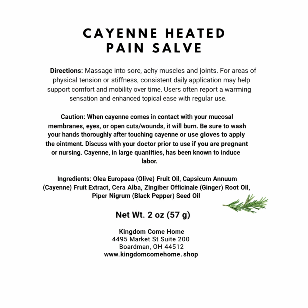 Cayenne Heated Pain Salve