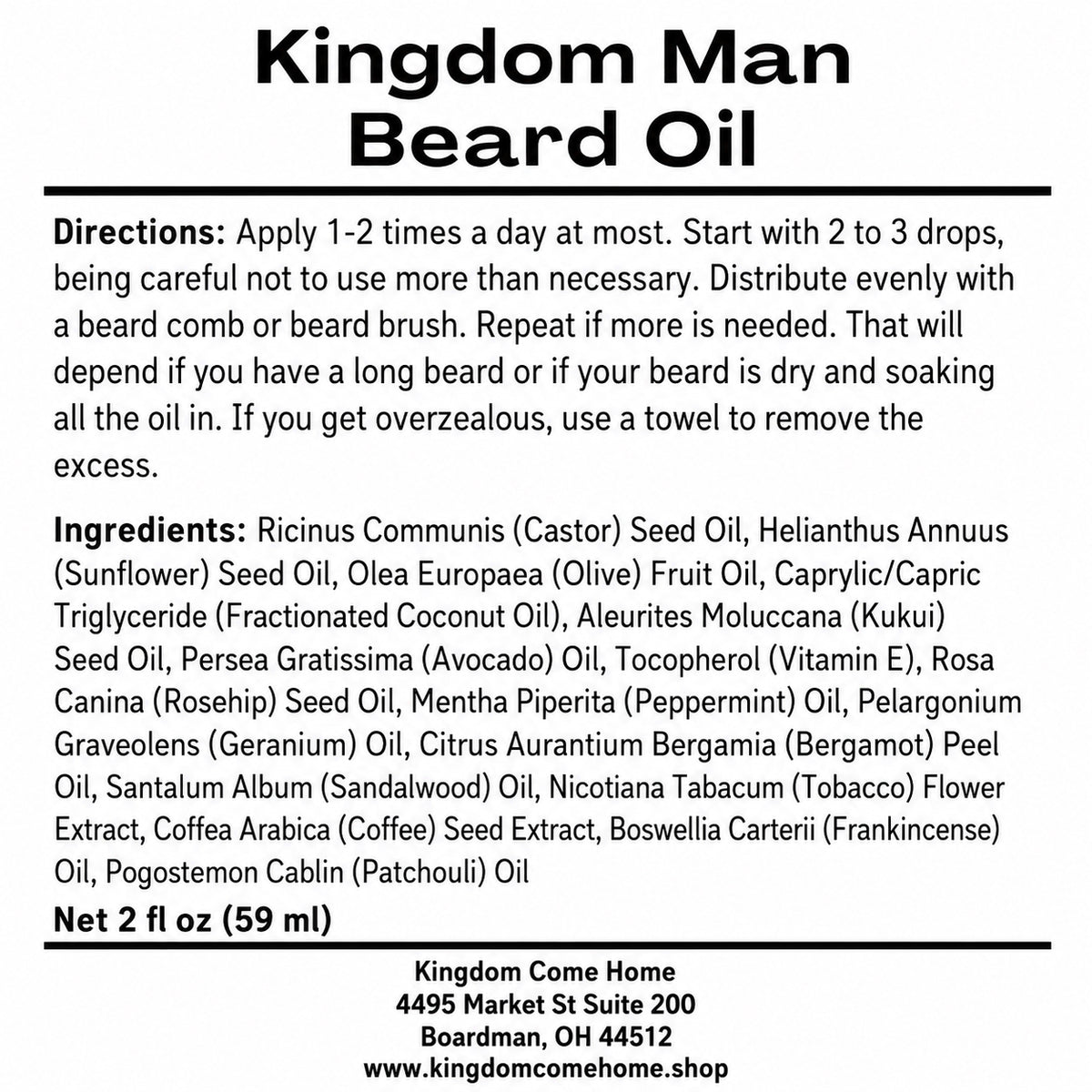 Kingdom Man Beard Oil