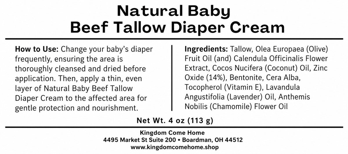 Natural Baby - Beef Tallow Diaper Cream