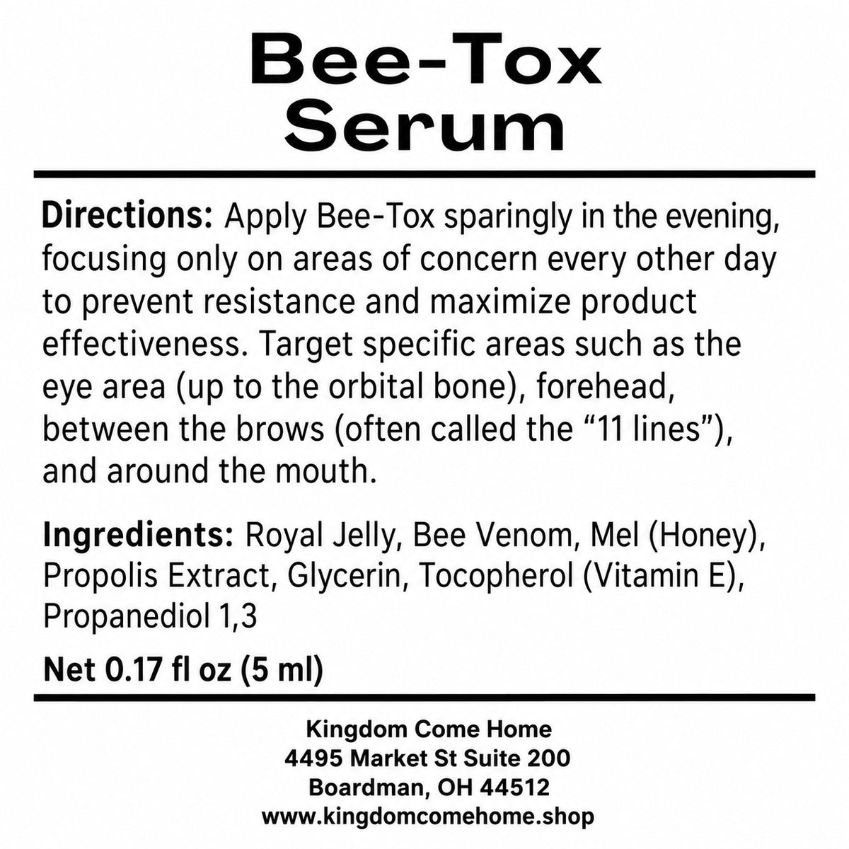Bee-Tox Serum