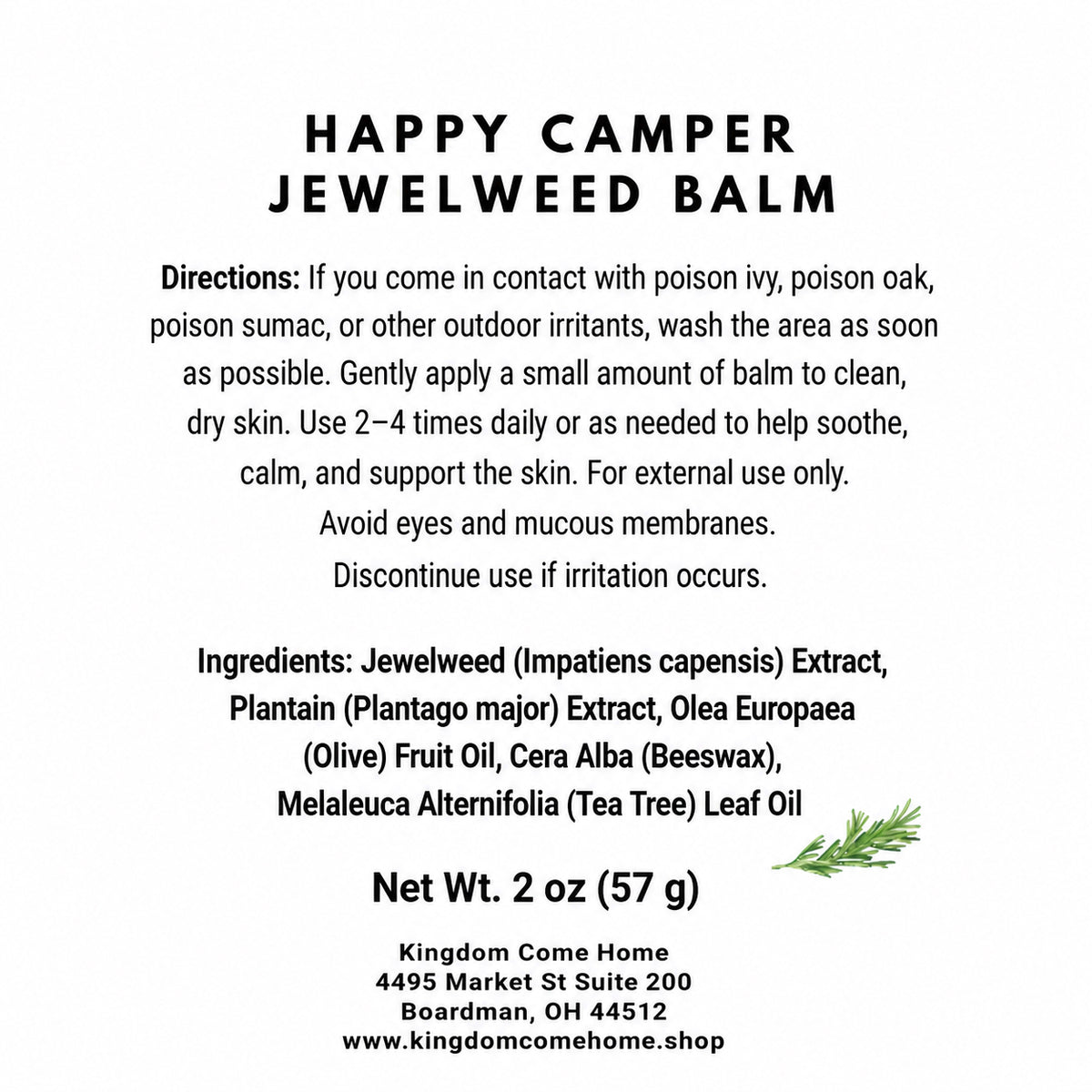 Happy Camper - Poison Ivy Balm