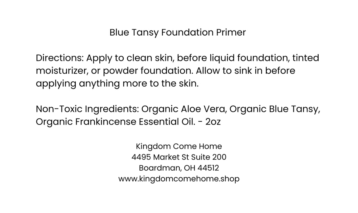 Blue Tansy Hydrating Foundation Primer