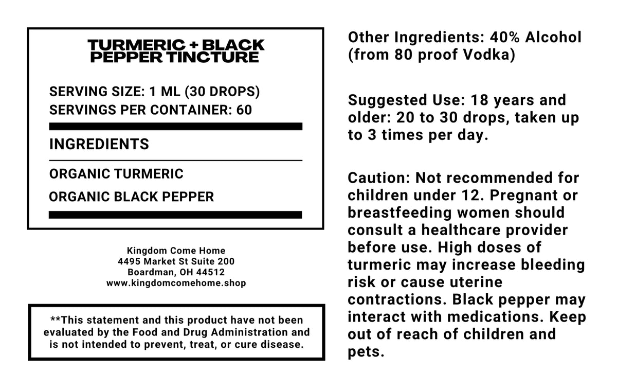 Turmeric + Black Pepper Tincture