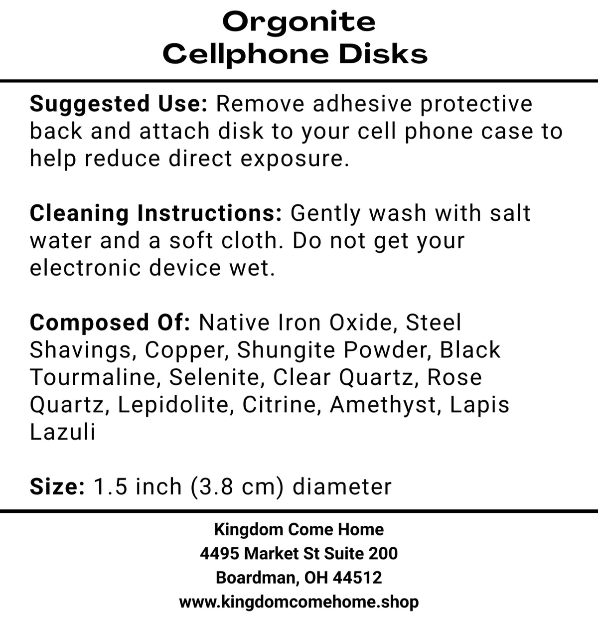 Orgonite Cellphone Disks