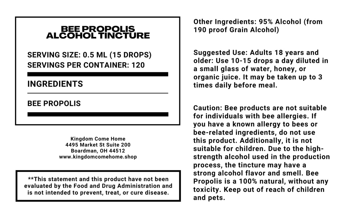 Bee Propolis - Alcohol Tincture