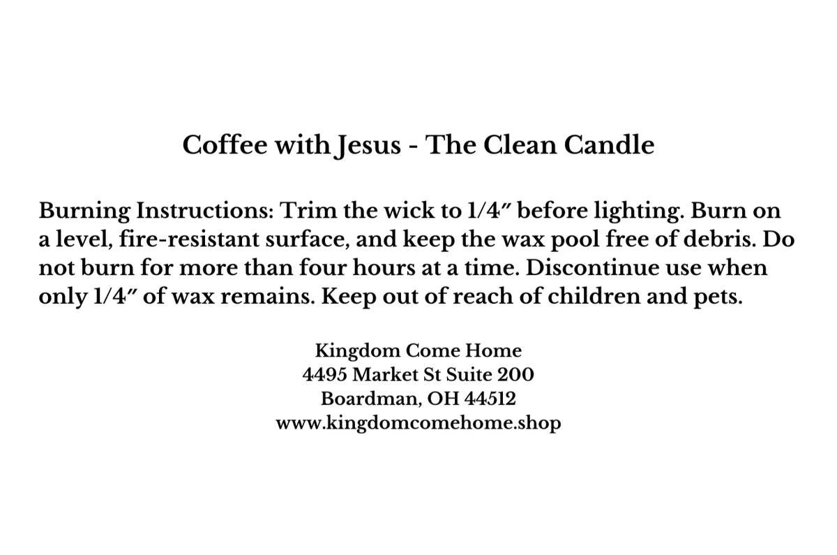 Coffee with Jesus - The Clean Candle