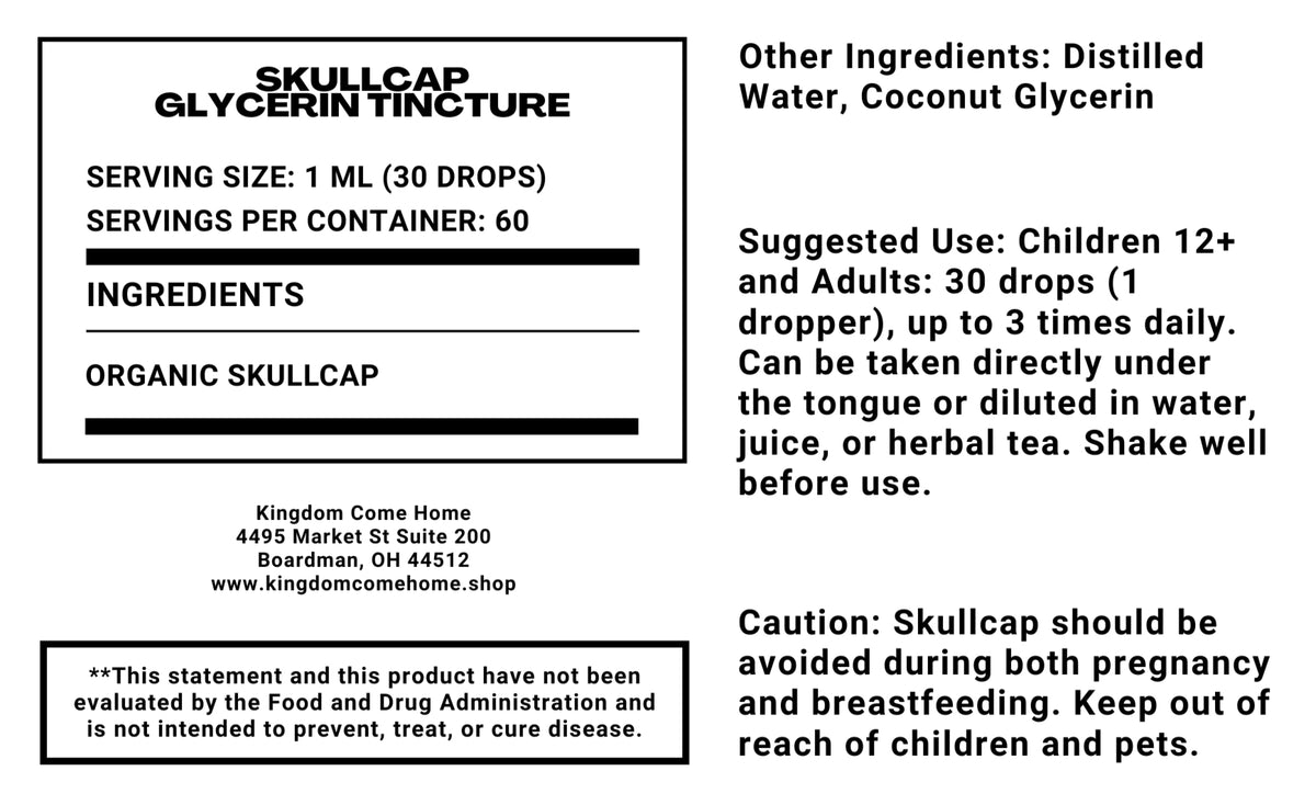 Skullcap - Glycerin Tincture