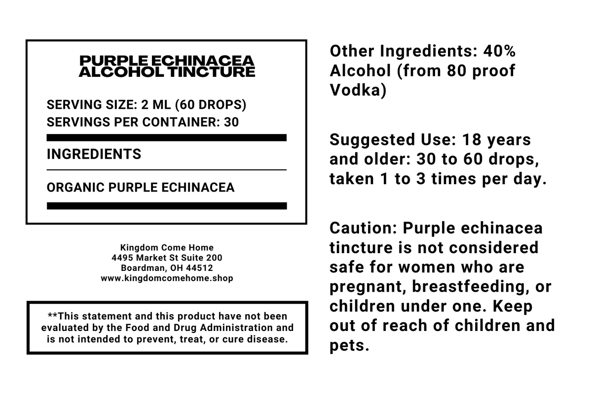 Purple Echinacea - Alcohol Tincture