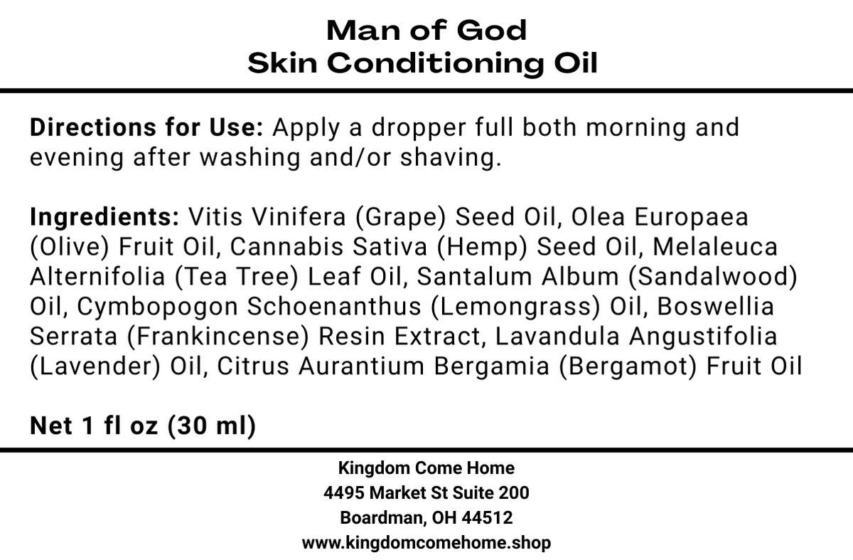 Man of God - Skin Conditioning Oil