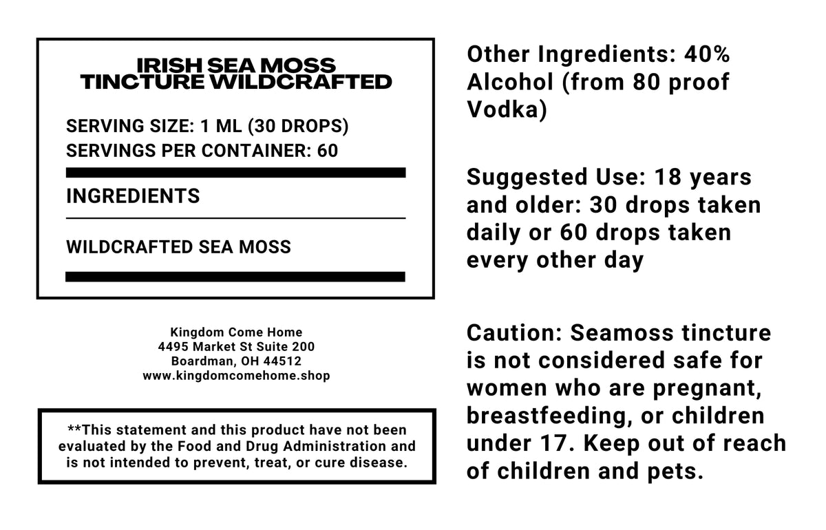 Irish Sea Moss Tincture - Wildcrafted