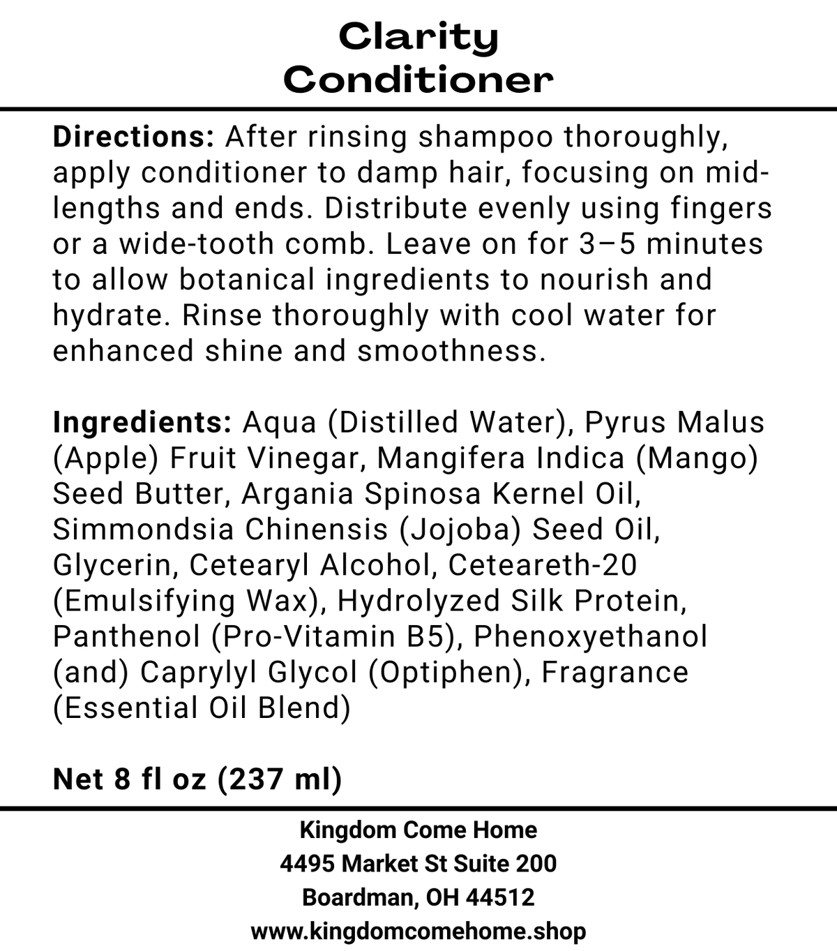 Clarity Shampoo & Conditioner
