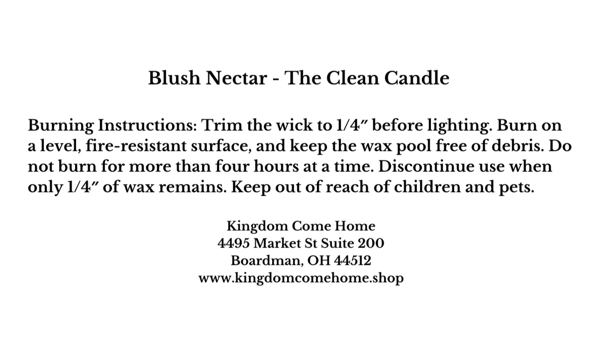Blush Nectar - The Clean Candle