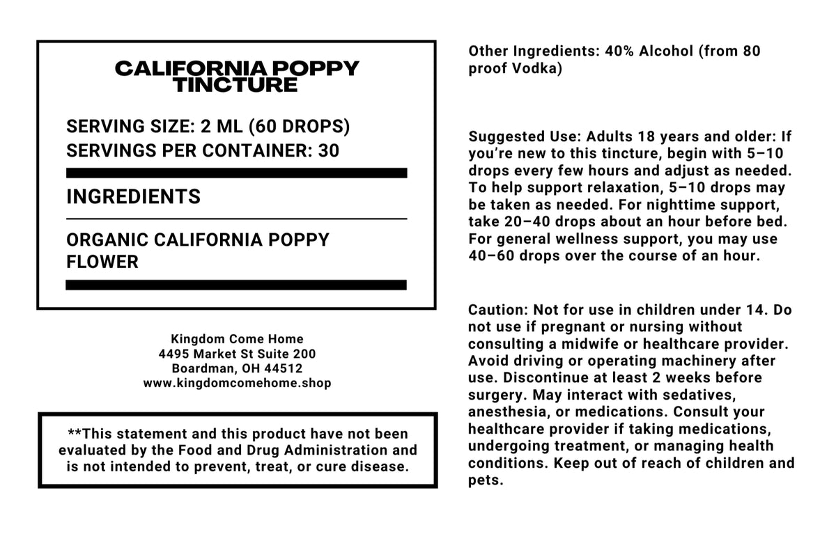 California Poppy Tincture