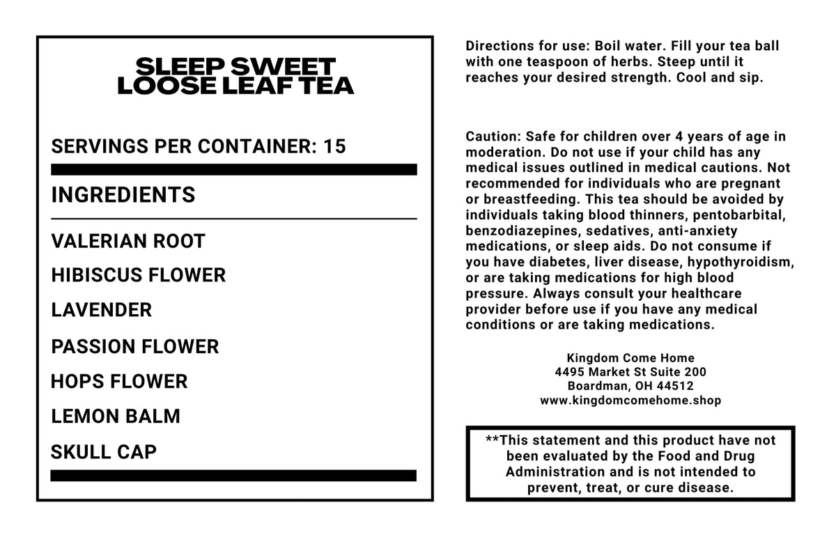 Sleep Sweet Loose Leaf Tea