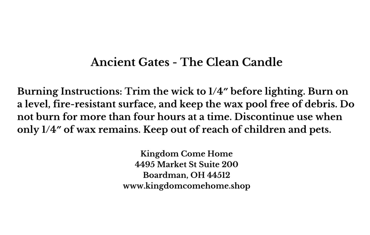 Ancient Gates - The Clean Candle