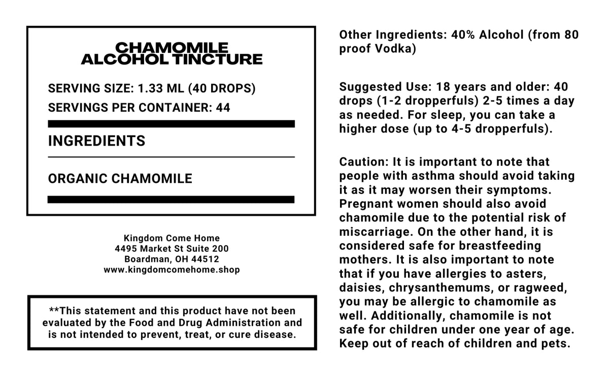 Chamomile - Alcohol Tincture