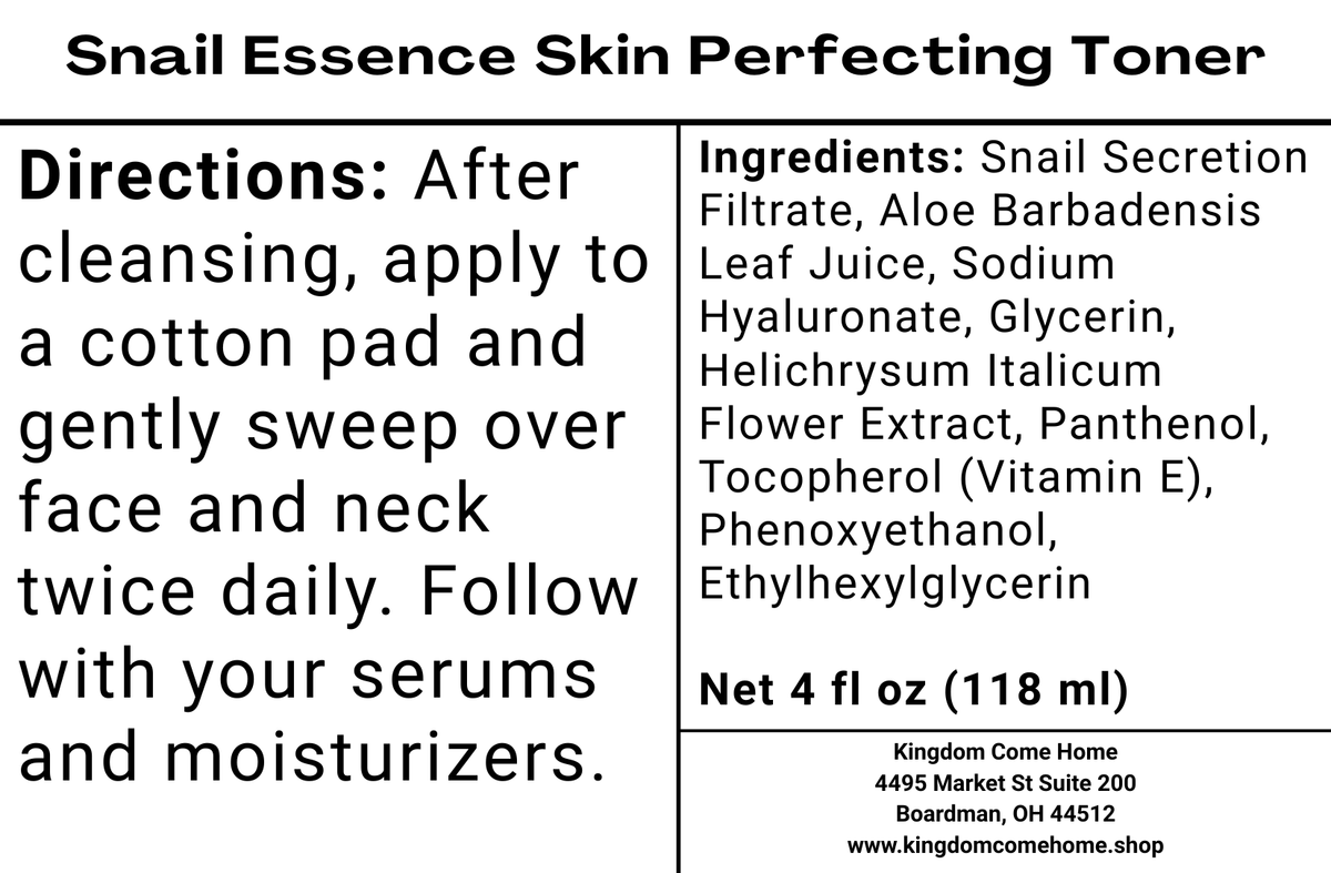 Snail Essence Skin Perfecting Toner
