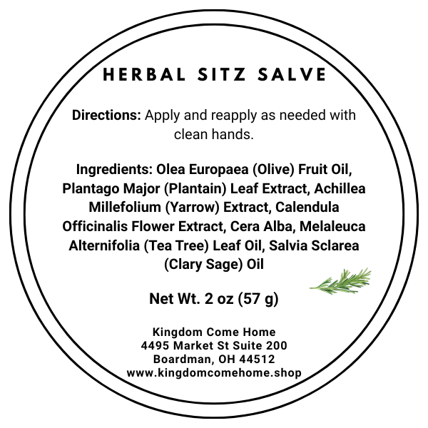 Herbal Hemorrhoid Sitz Salve