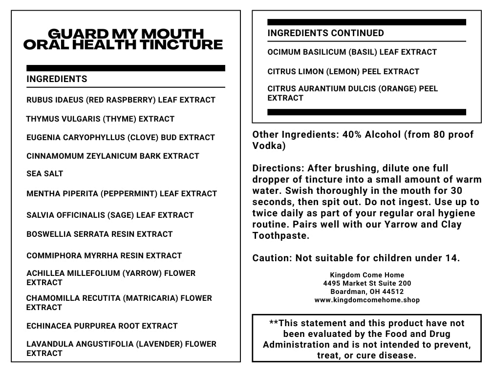 Guard My Mouth - Oral Health Tincture