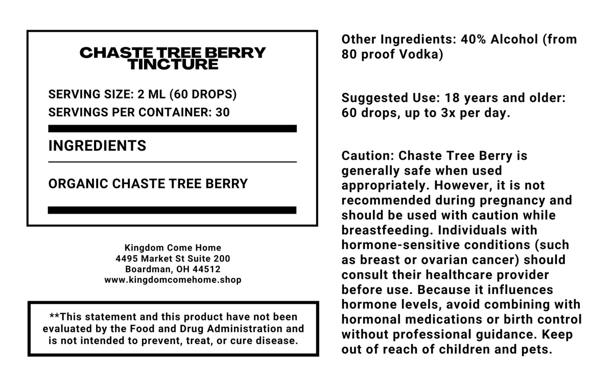 Chaste Tree Berry Tincture