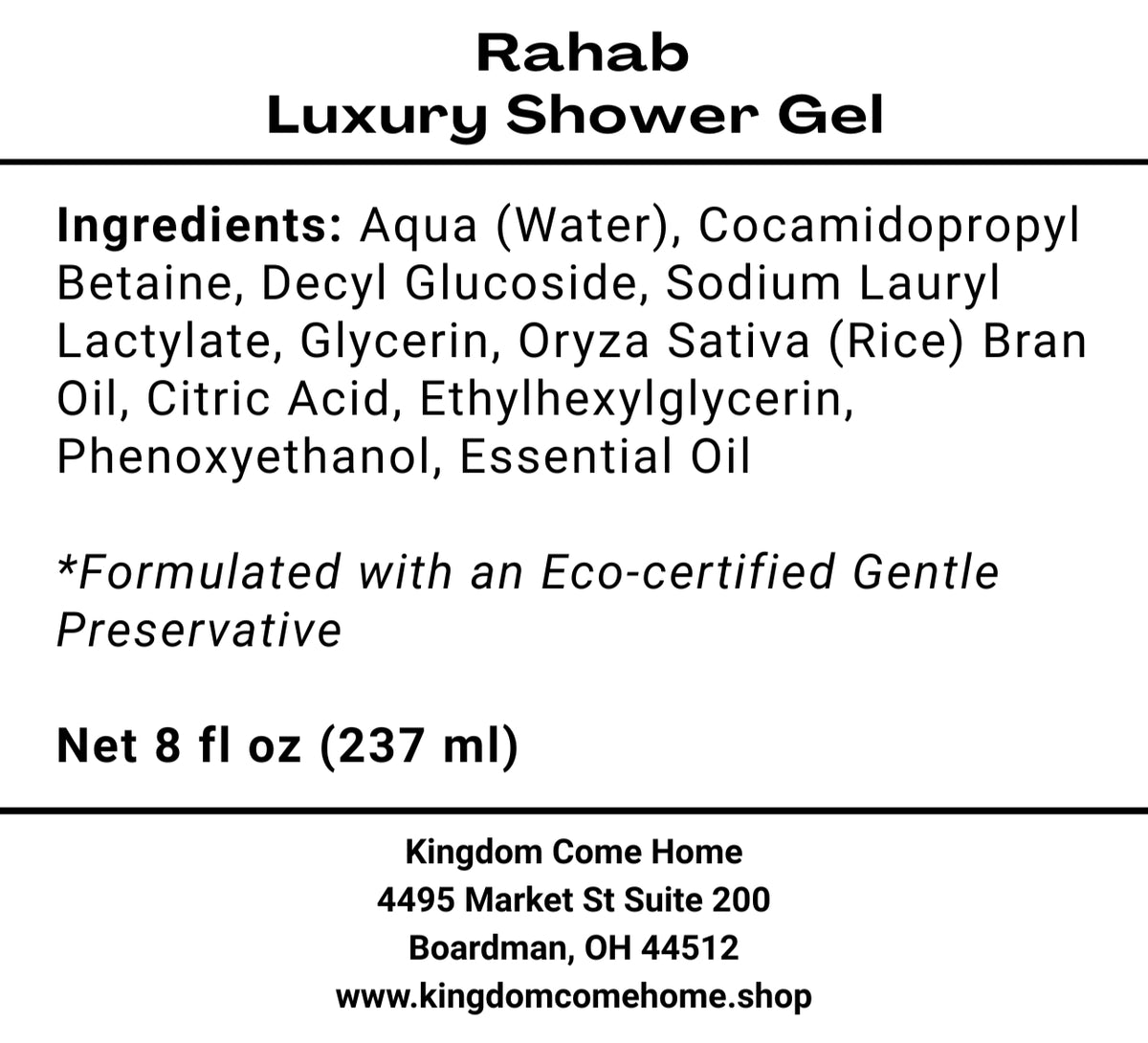 Rahab Luxury Shower Gel