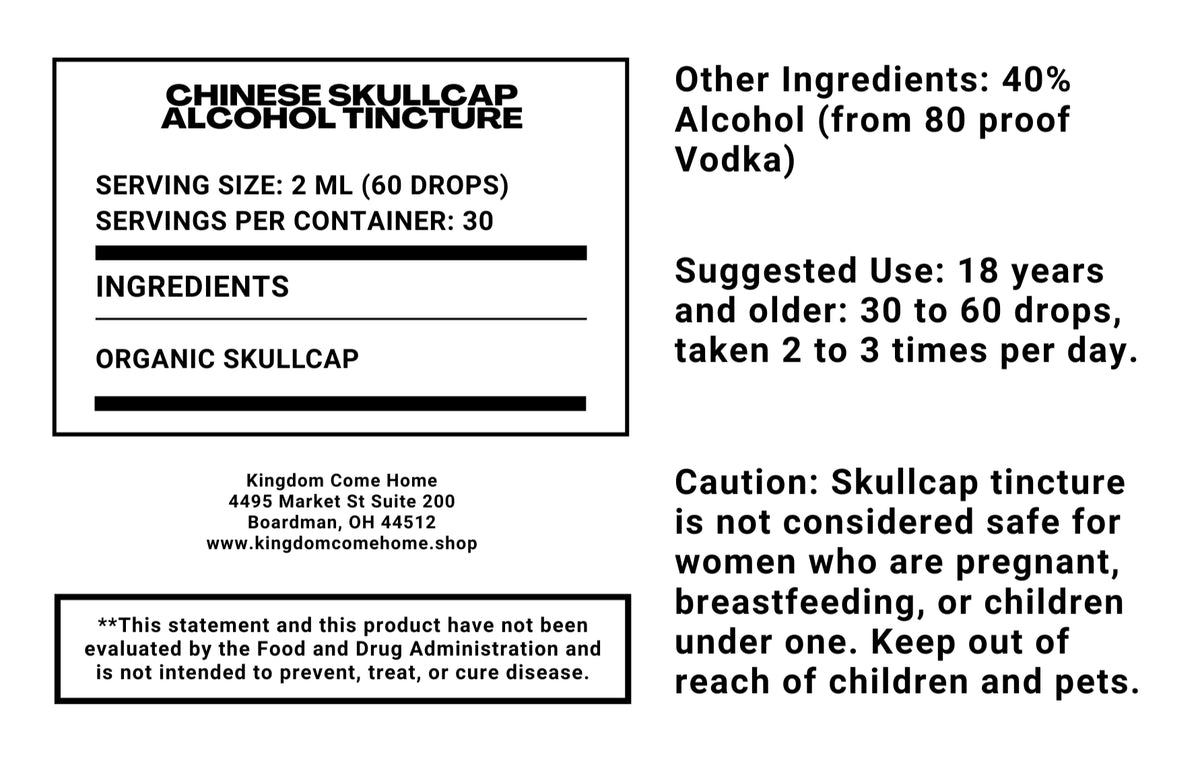 Chinese Skullcap - Alcohol Tincture
