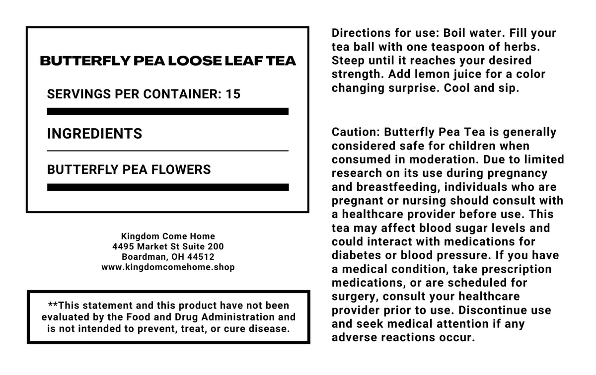 Butterfly Pea Loose Leaf Tea
