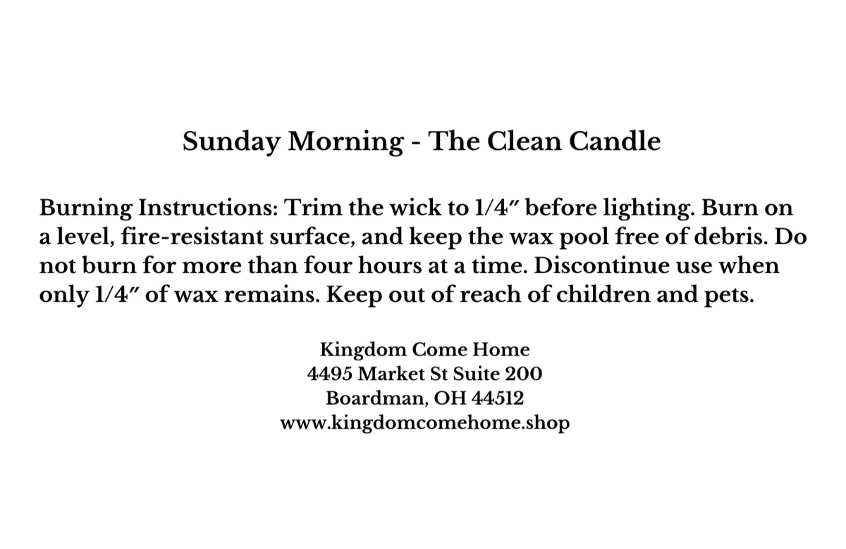 Sunday Morning - The Clean Candle