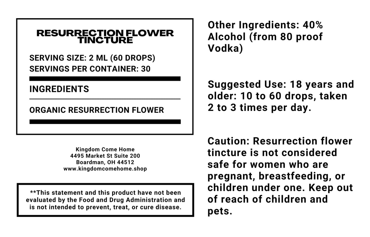 Resurrection Flower Tincture