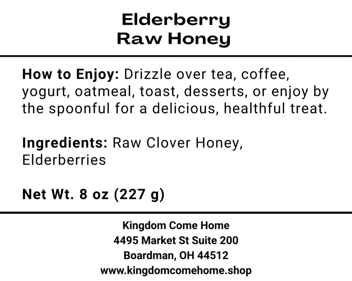Elderberry Raw Honey