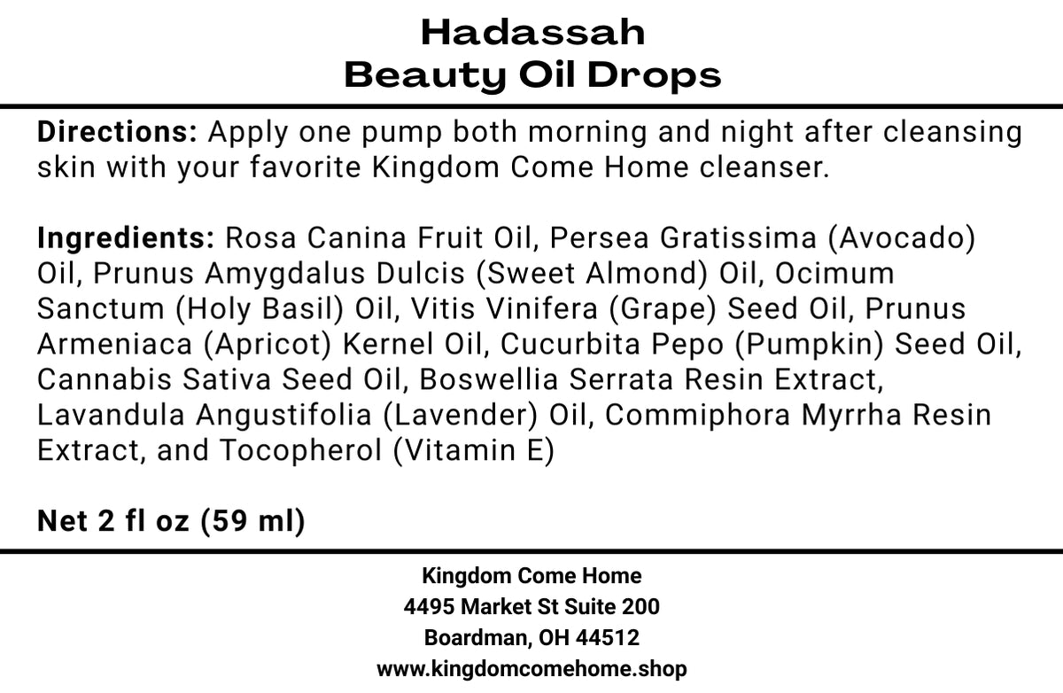 Hadassah Beauty Oil Drops
