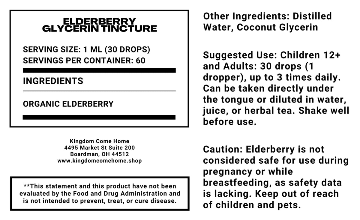 Elderberry - Glycerin Tincture