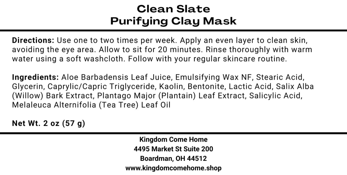 Clean Slate - Purifying Clay Mask