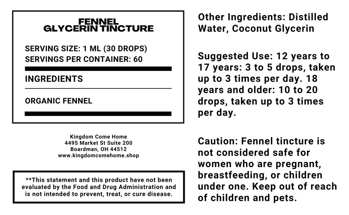 Fennel - Glycerin Tincture