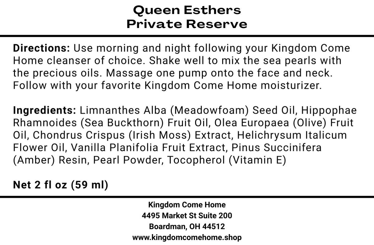 Queen Esthers Private Reserve