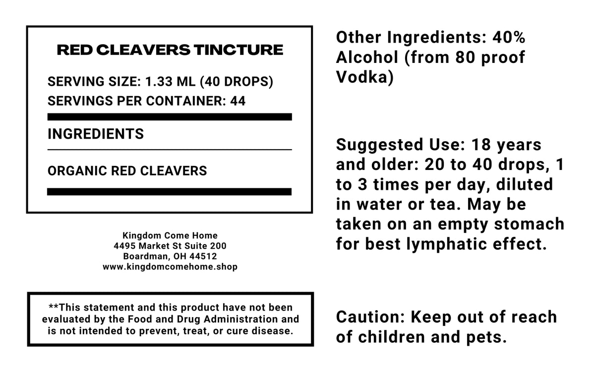 Red Cleavers Tincture