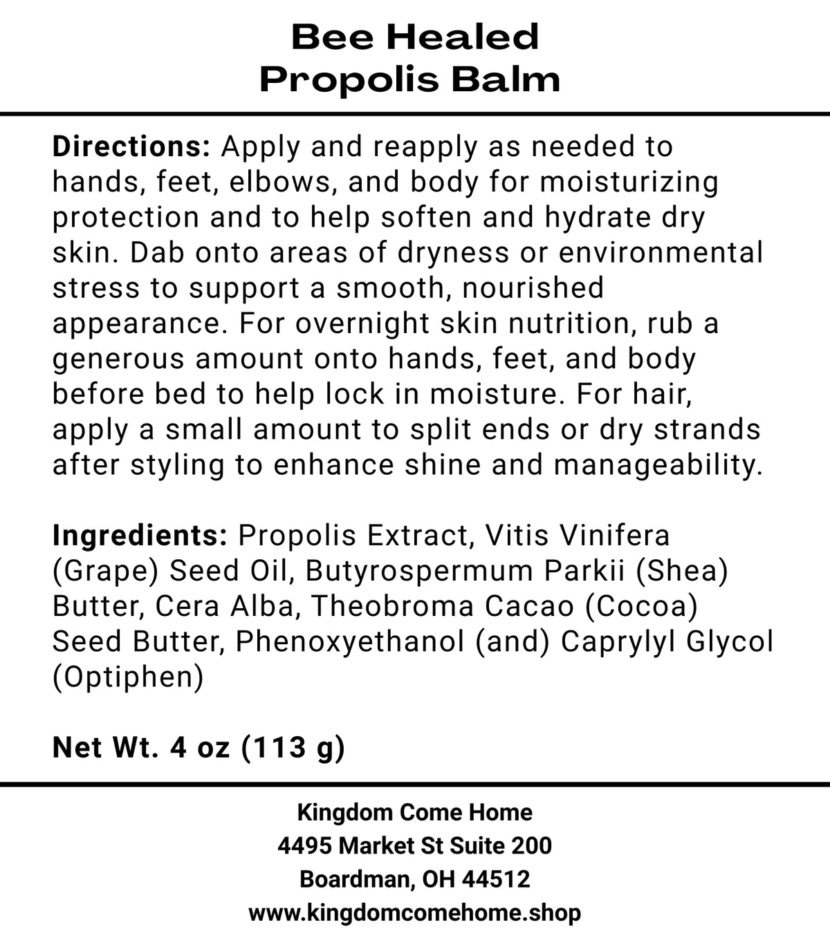 Bee Healed - Propolis Balm
