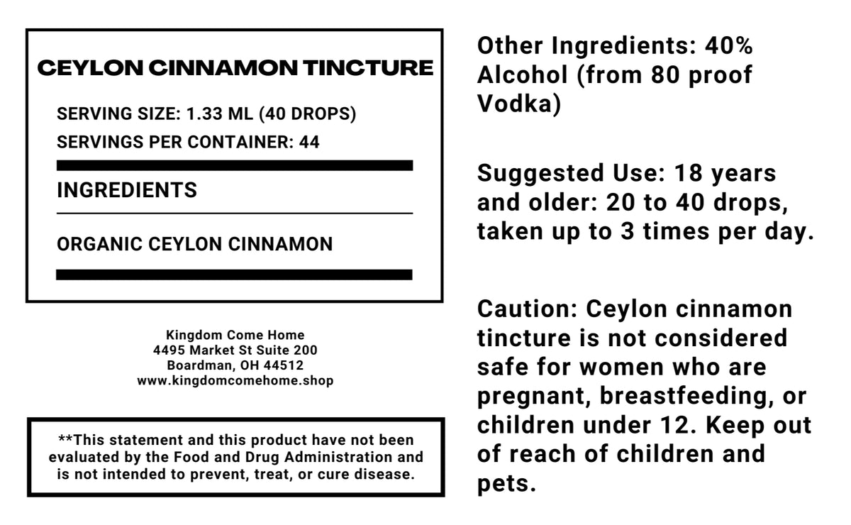 Ceylon Cinnamon Tincture