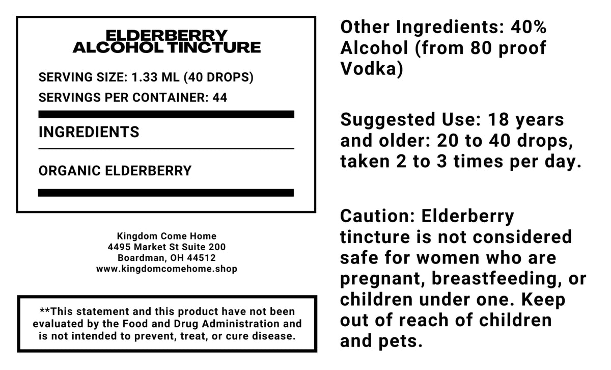Elderberry - Alcohol Tincture