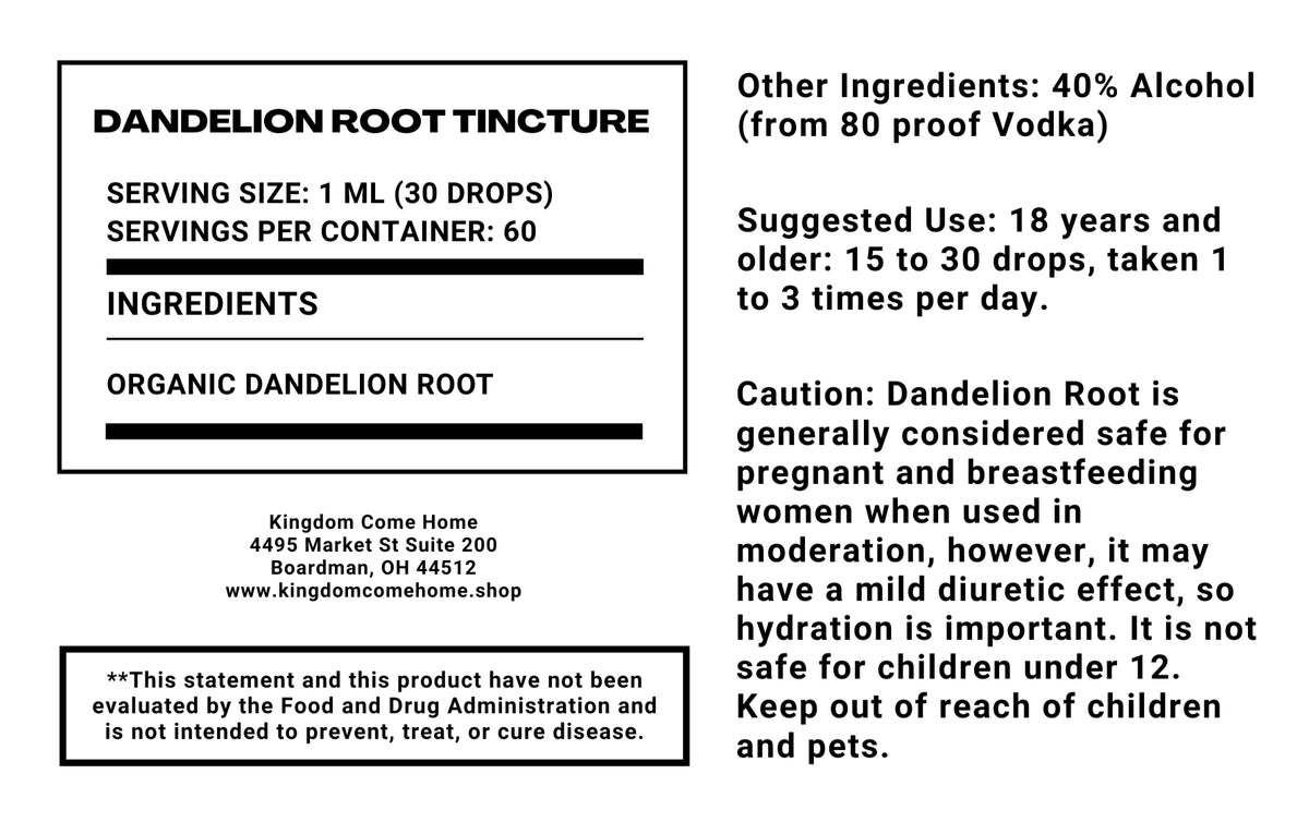 Dandelion Root Tincture