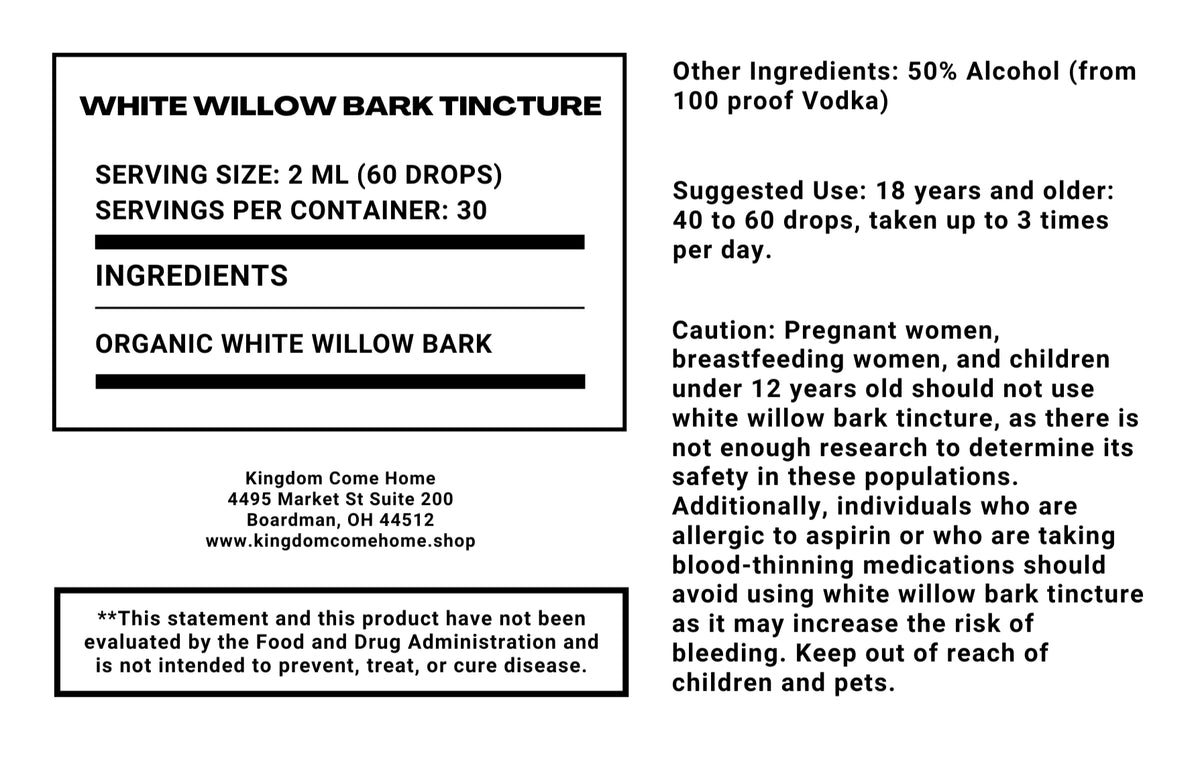 White Willow Bark Tincture