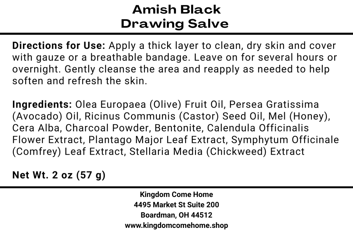 Amish Black Drawing Salve